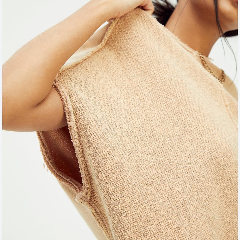 NWT $68 We The Free People XS Marley Muscle Sweatshirt Oversized Hi-Low Top - Picture 3 of 10